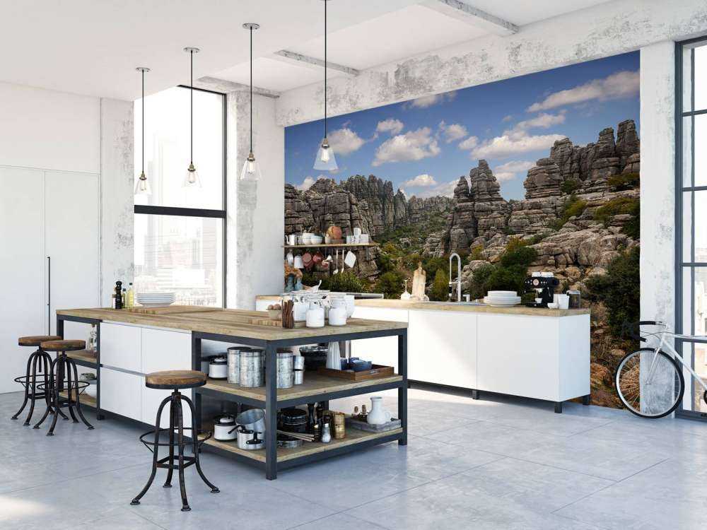 Roches avec ciel bleu