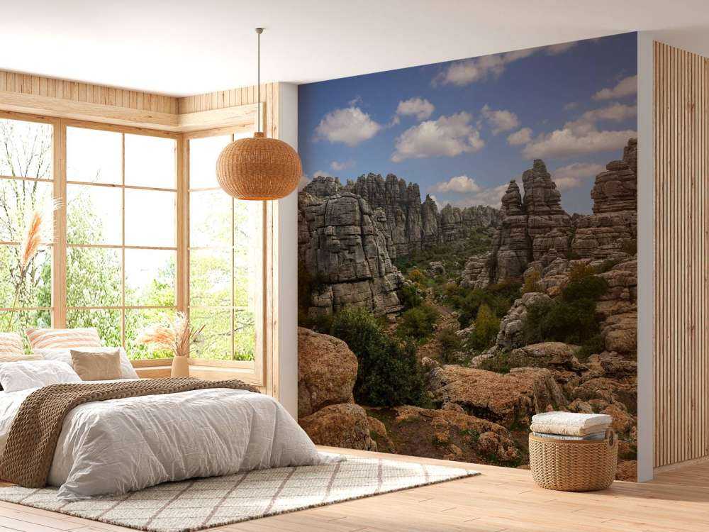 Roches avec ciel bleu