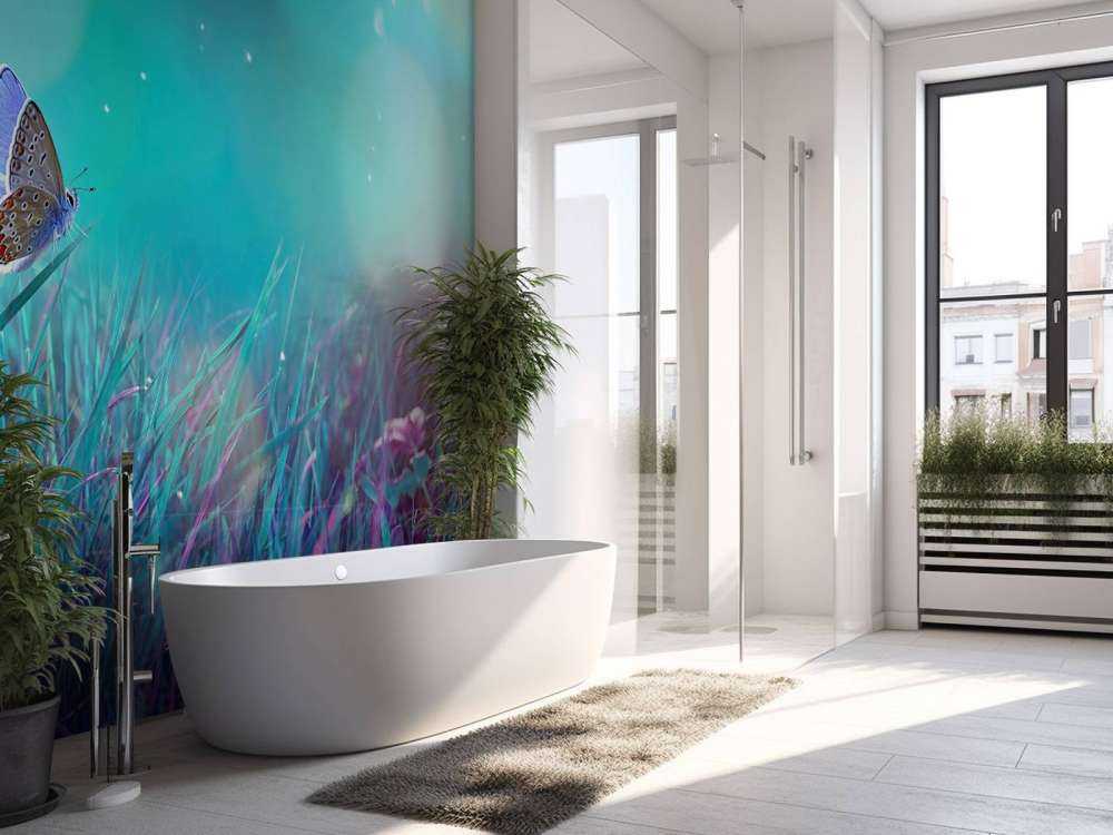 Papillon dans la rosée du matin