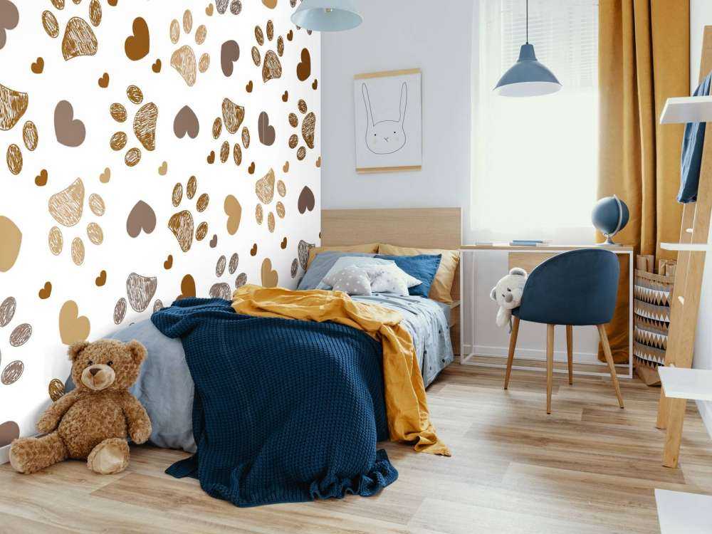 Pieds de chiens bruns