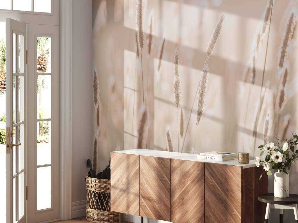 Lumière du soleil à travers la prairie