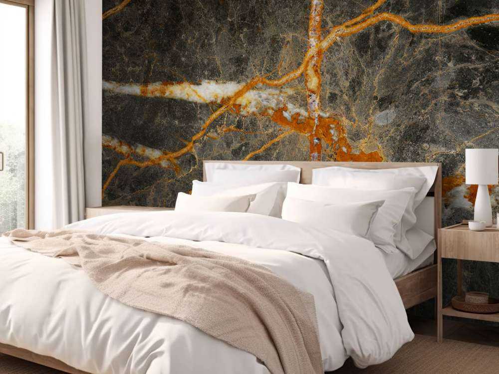 Marbre avec tonalité cuivre