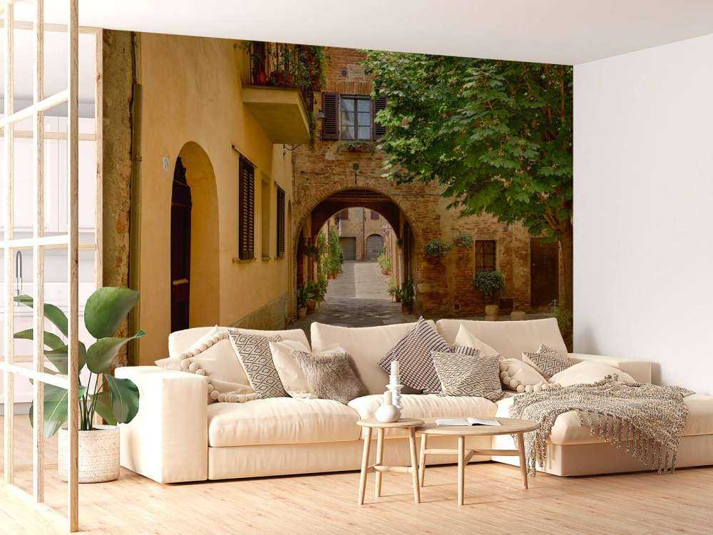 Belle rue à arcades