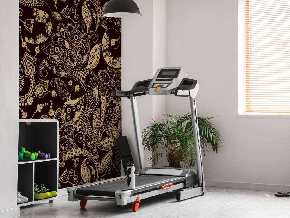 Motifs de fleurs dorées