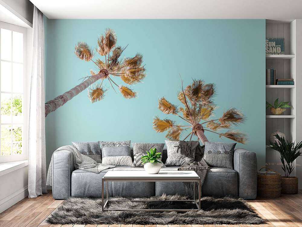 Palmiers avec ciel bleu