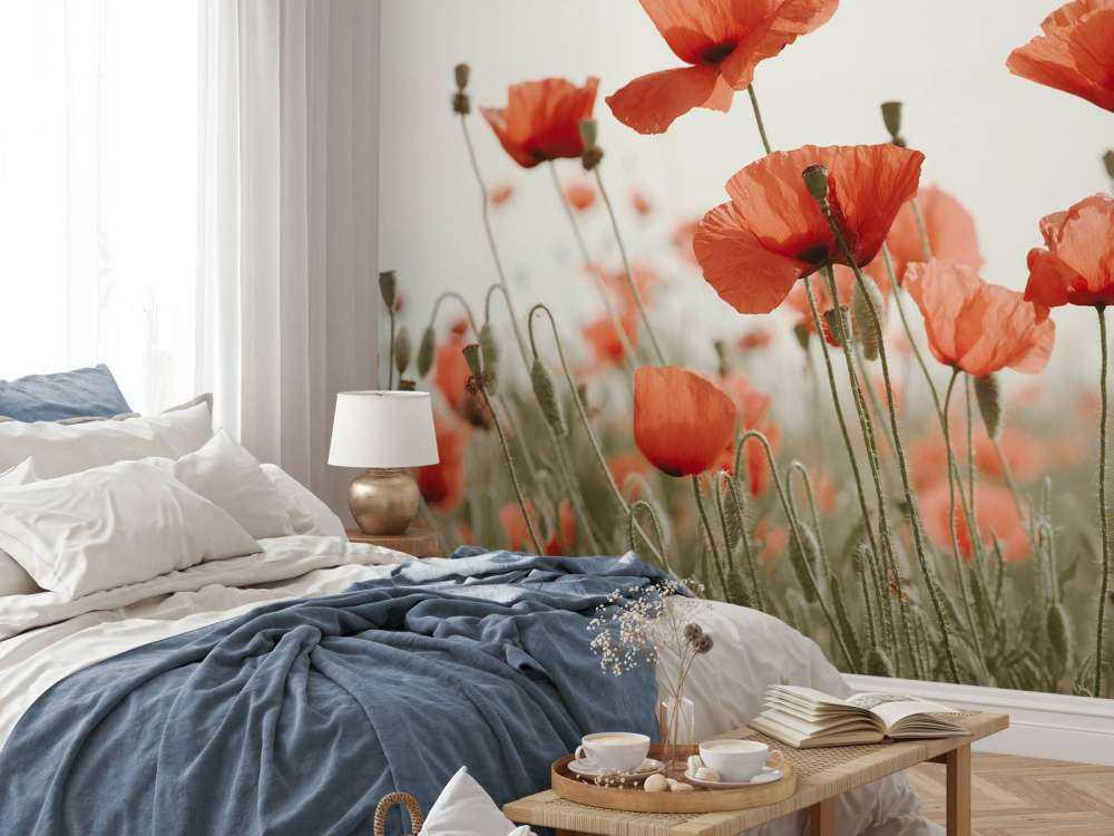 Coquelicots aux couleurs vintage