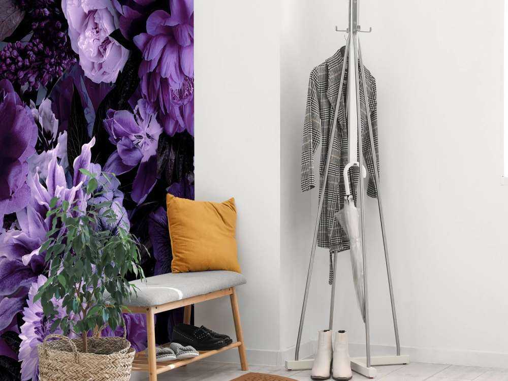 opulence baroque florale riche violet