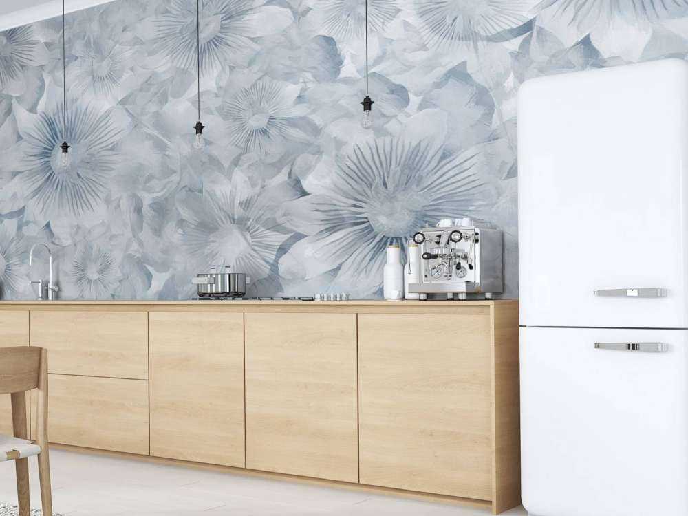 Élégance Aquarelle Botanique Lune Bleue