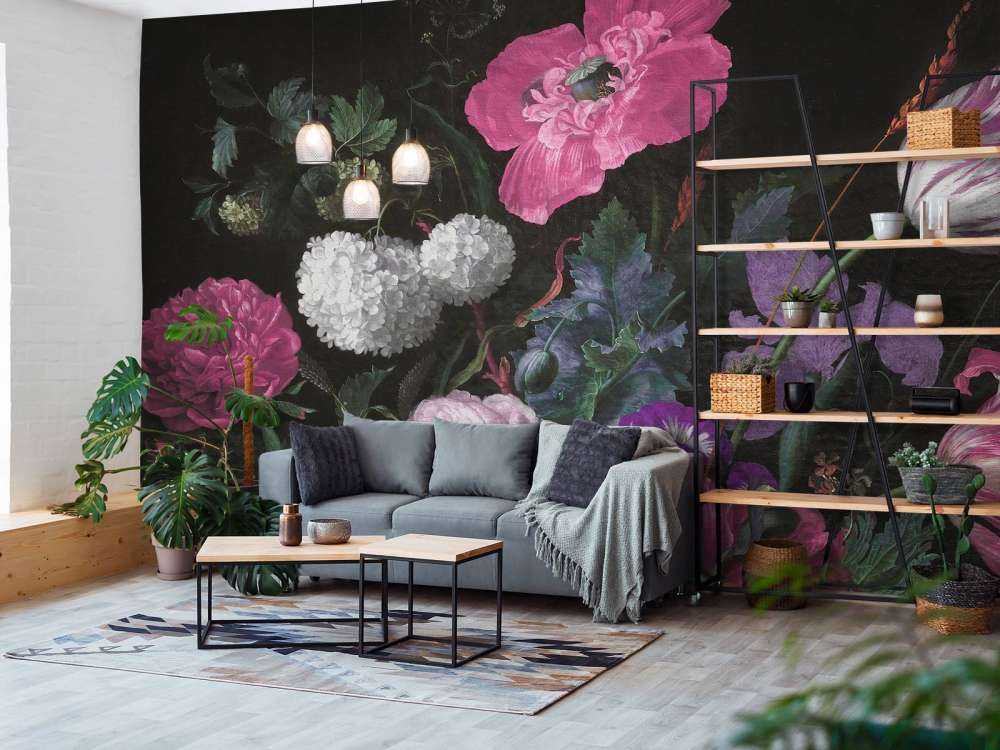 Nature morte aux fleurs baroques - rose lunatique