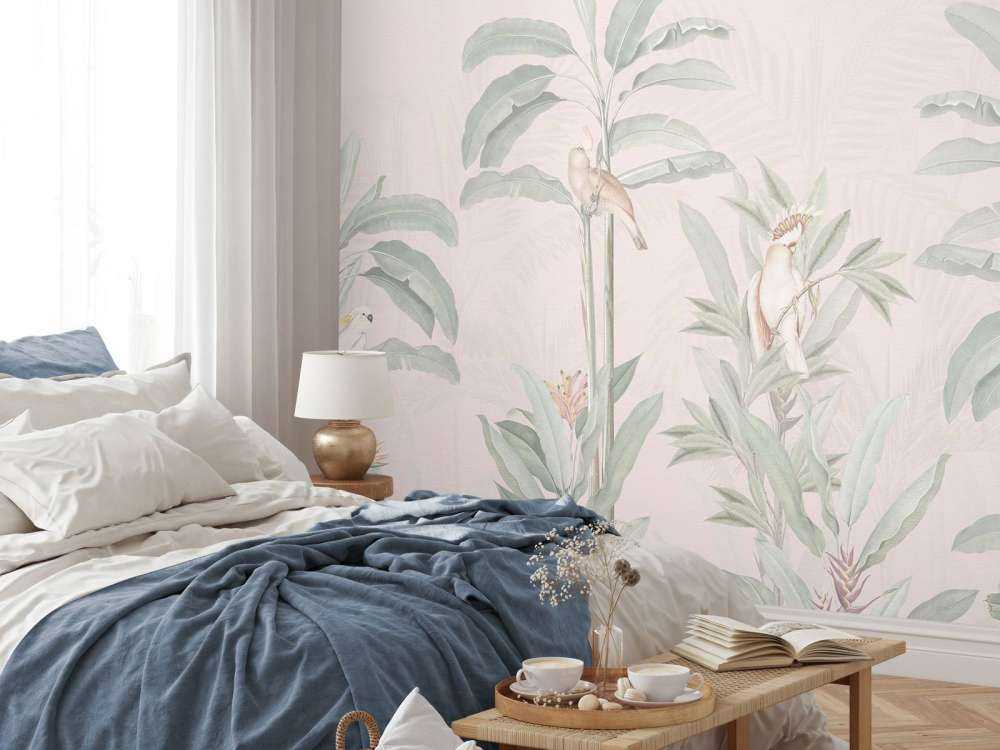 Paysage de la jungle vintage - rose blush