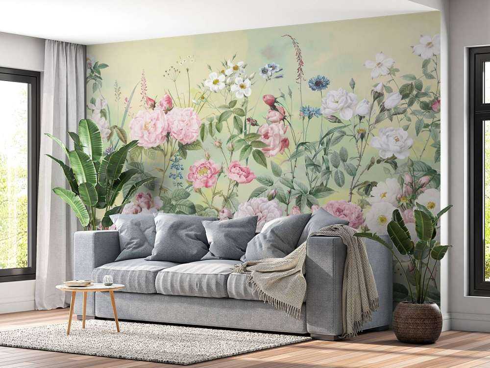 Jardin de roses romantiques