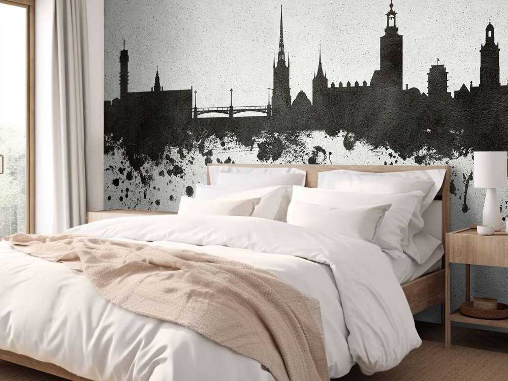 Aquarelle skyline, Stockholm