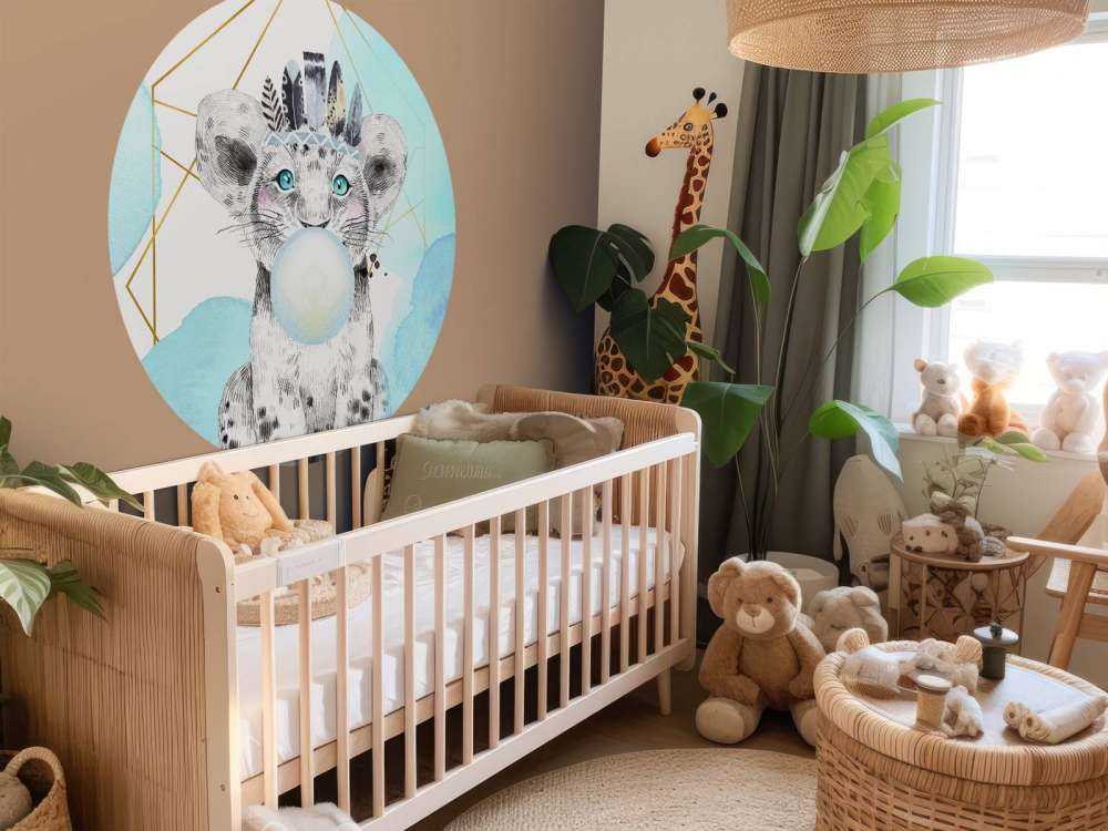 Lionceau indien et bulle de chewing-gum