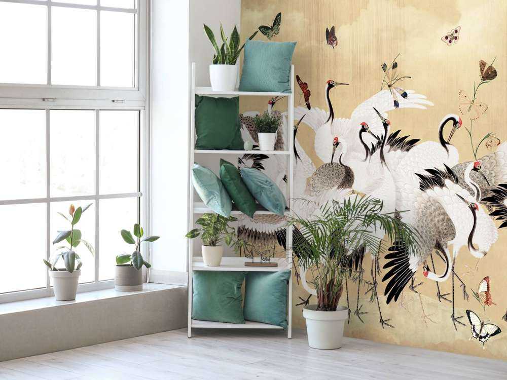 Danse dorée des grues