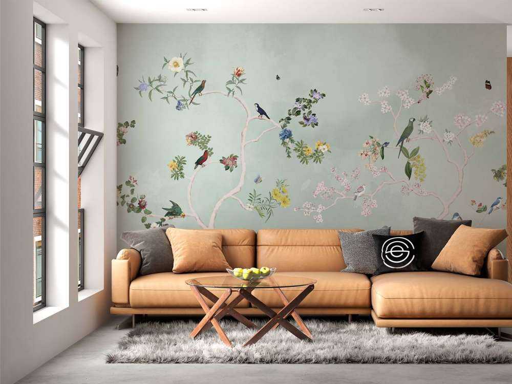 Birds in Garden Panorama 5