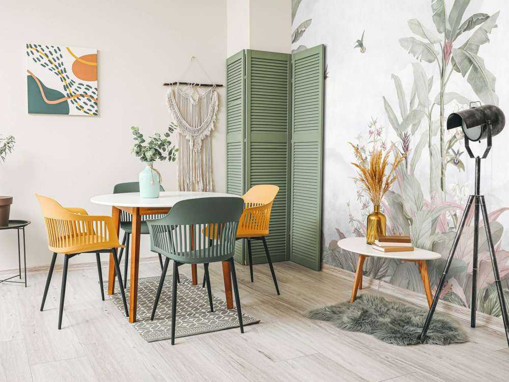 Colibris parmi les feuilles tropicales