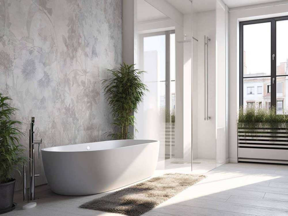 Jardin aquarelle taupe