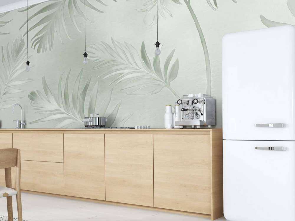 Feuilles dorées sur crème foncée