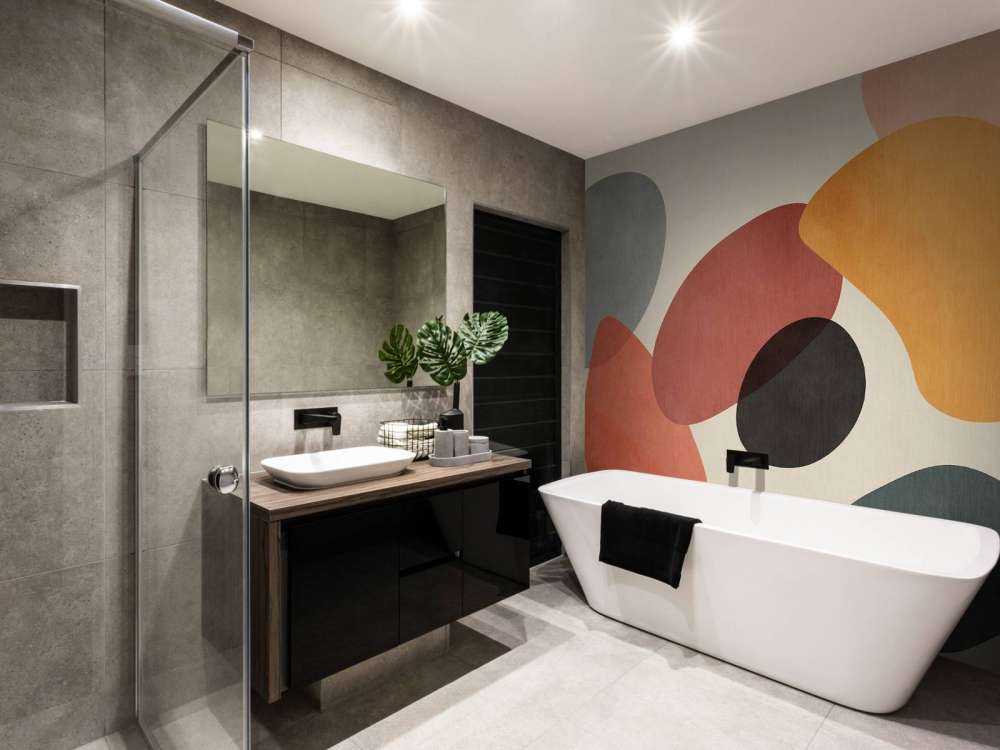 Formes organiques en couleurs rétro