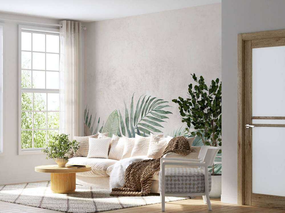 Feuillage tropical en aquarelle