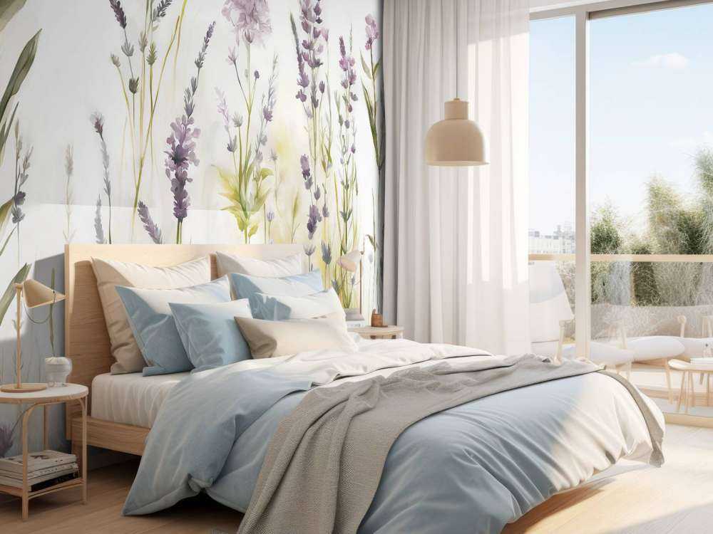 Lavande Clair Seamless Beige Chaud