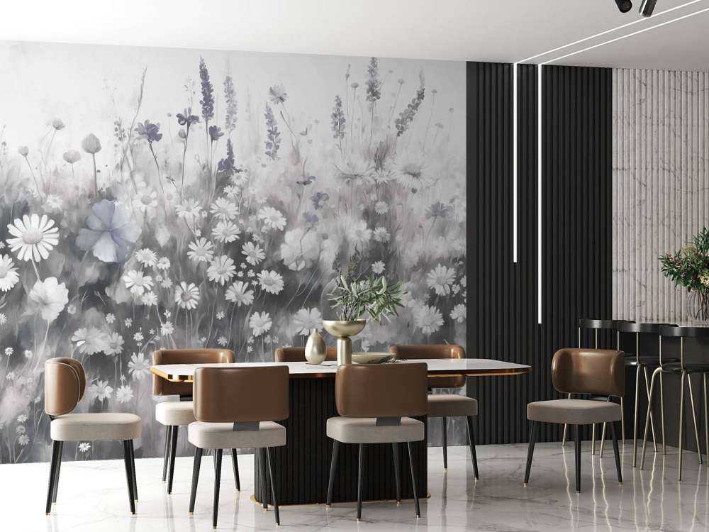 Végétation luxuriante d'été beige doux