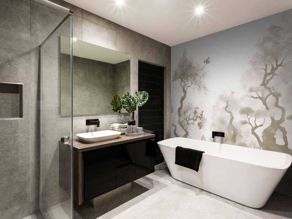 Arbres en fleurs gris