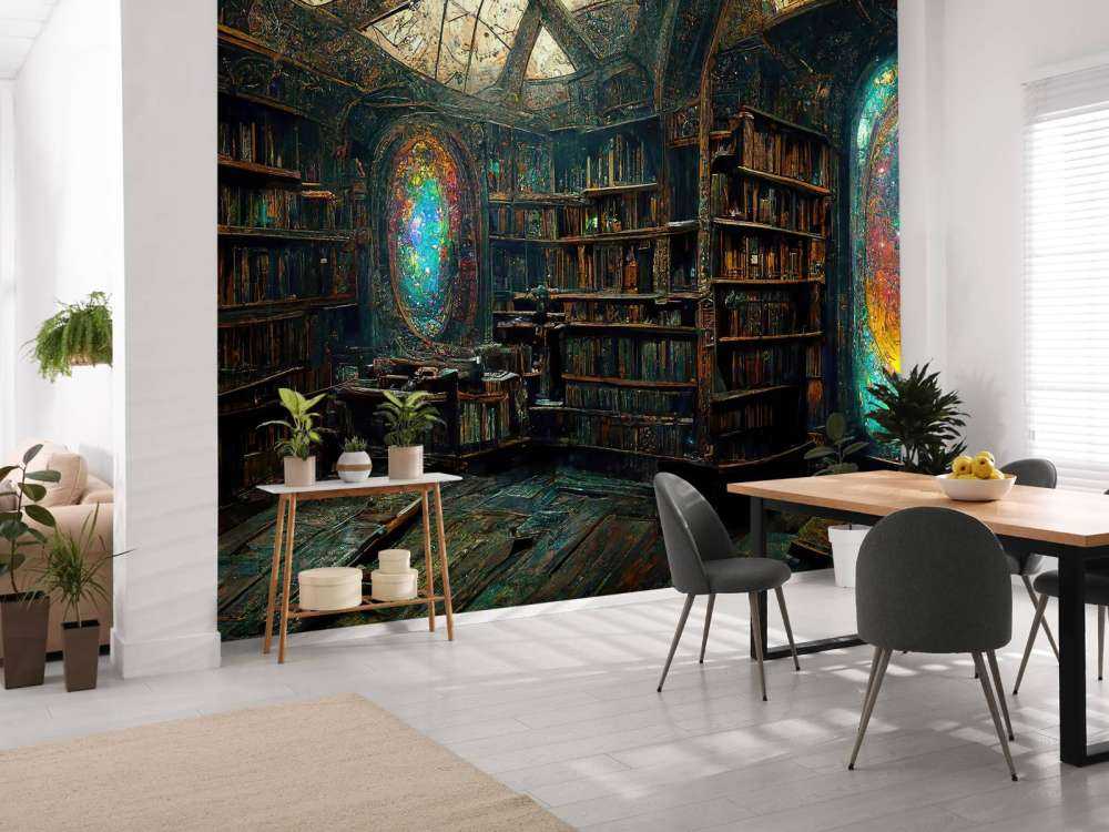 Salle de livres enchantée