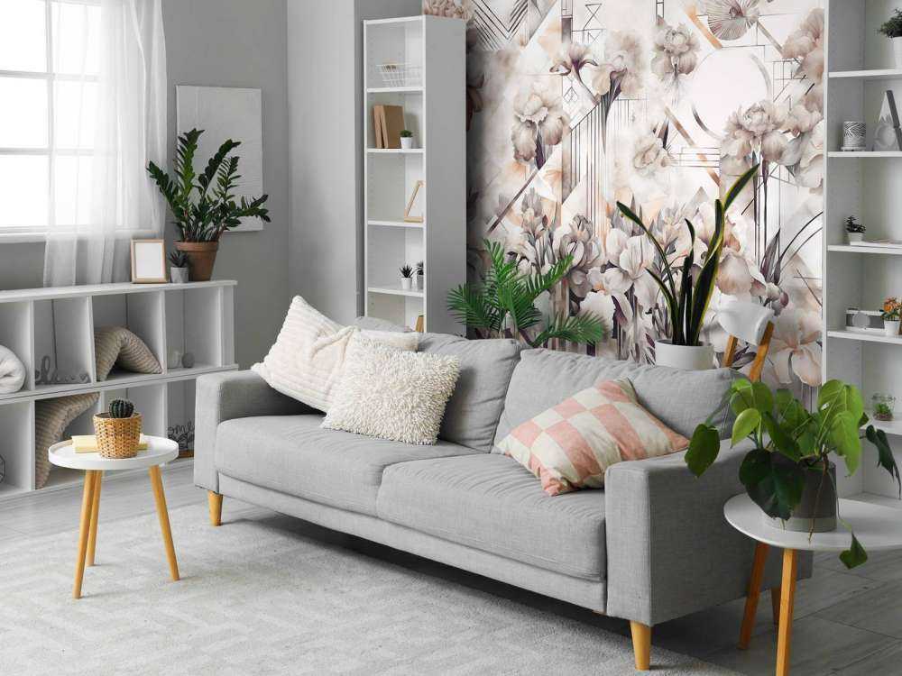 Immenses iris aquarelle sépia