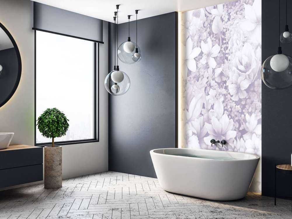 Festival de fleurs sans couture - violet doux