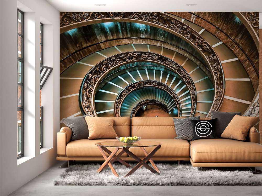 spirale dorée avec des détails baroques