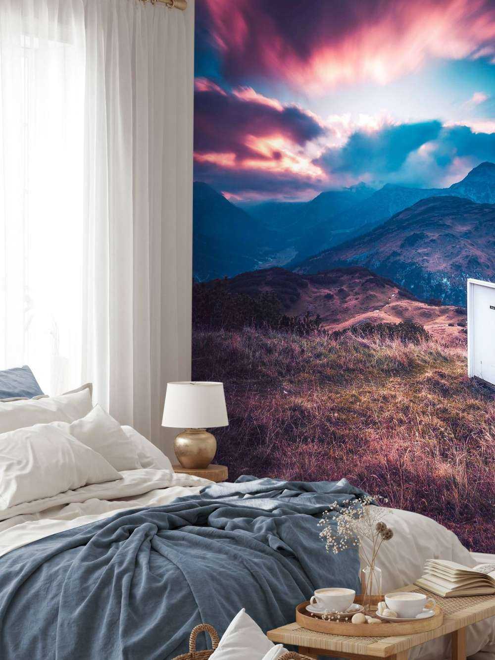 Porte Blanche Dans un Paysage de Rêve