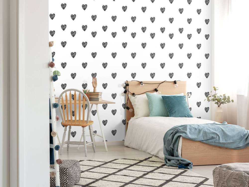 Coeurs noirs dessinés