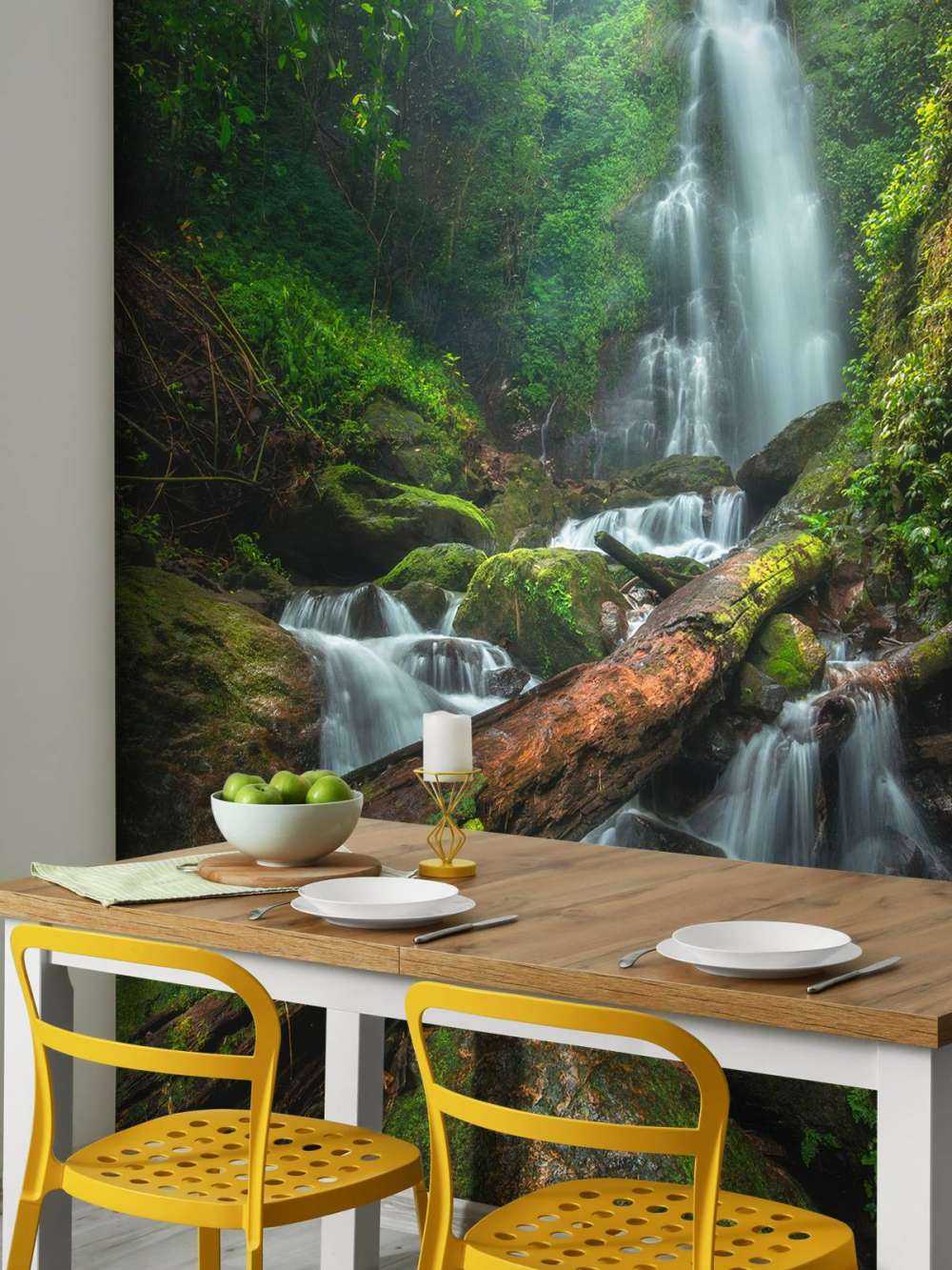 Gros plan sur une chute d'eau