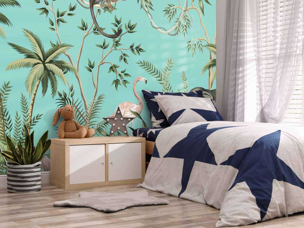 Éléphant, flamant rose et amis