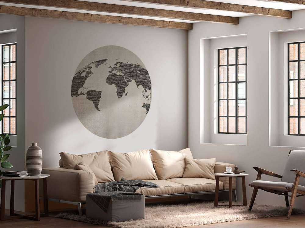 Carte du monde pierres sombres