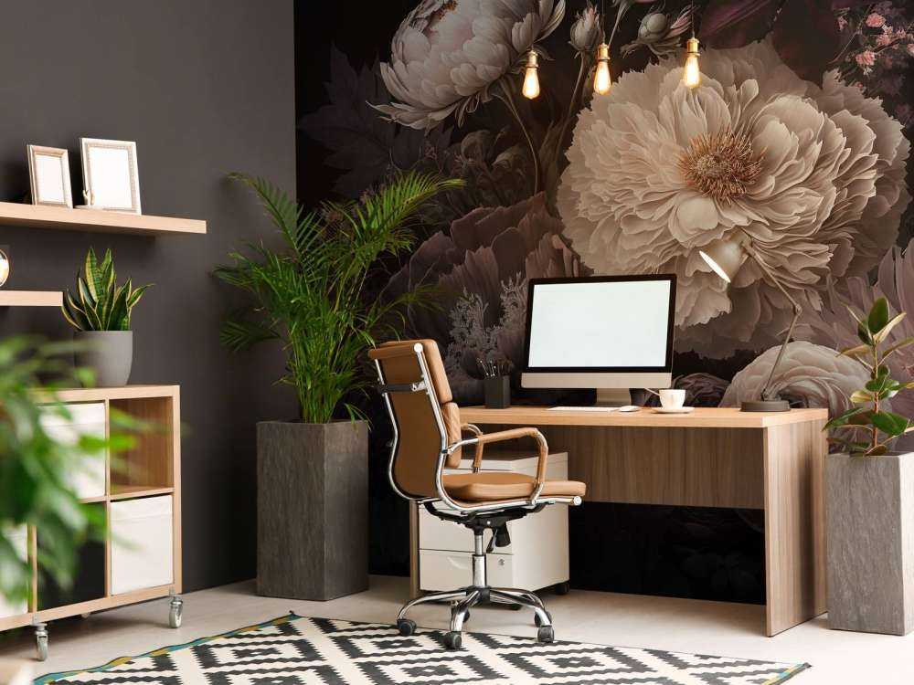 Ambiance gothique de fleurs maussades