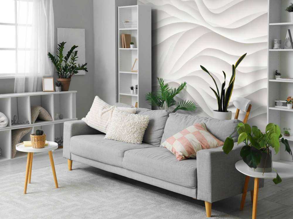 Texture artistique de sculpture tout en blanc