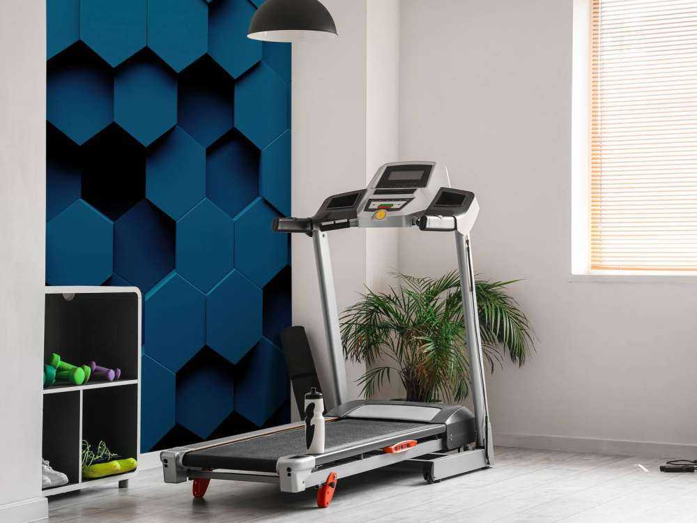 Hexagones bleu foncé