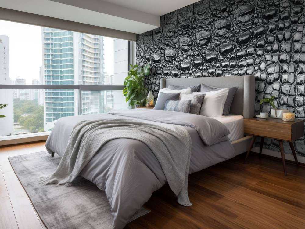 Peau de crocodile noir