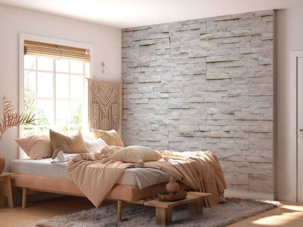 Mur en pierre moderne