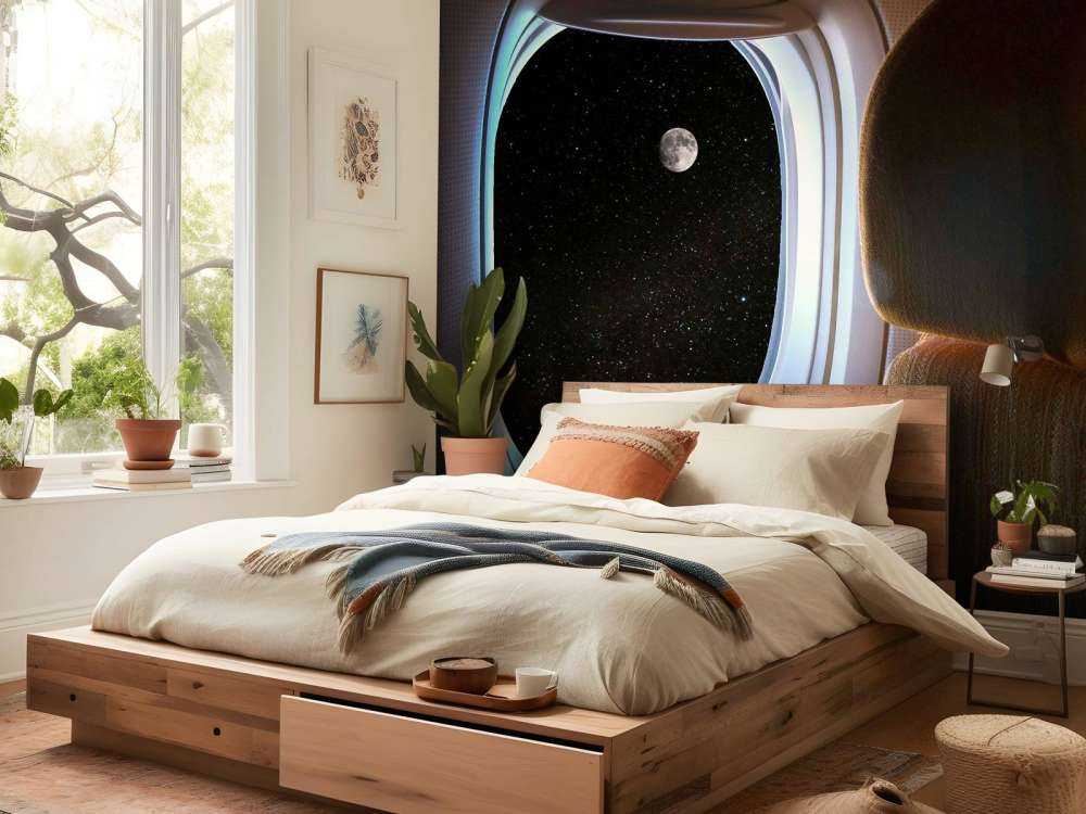 Vol de nuit sous le ciel étoilé