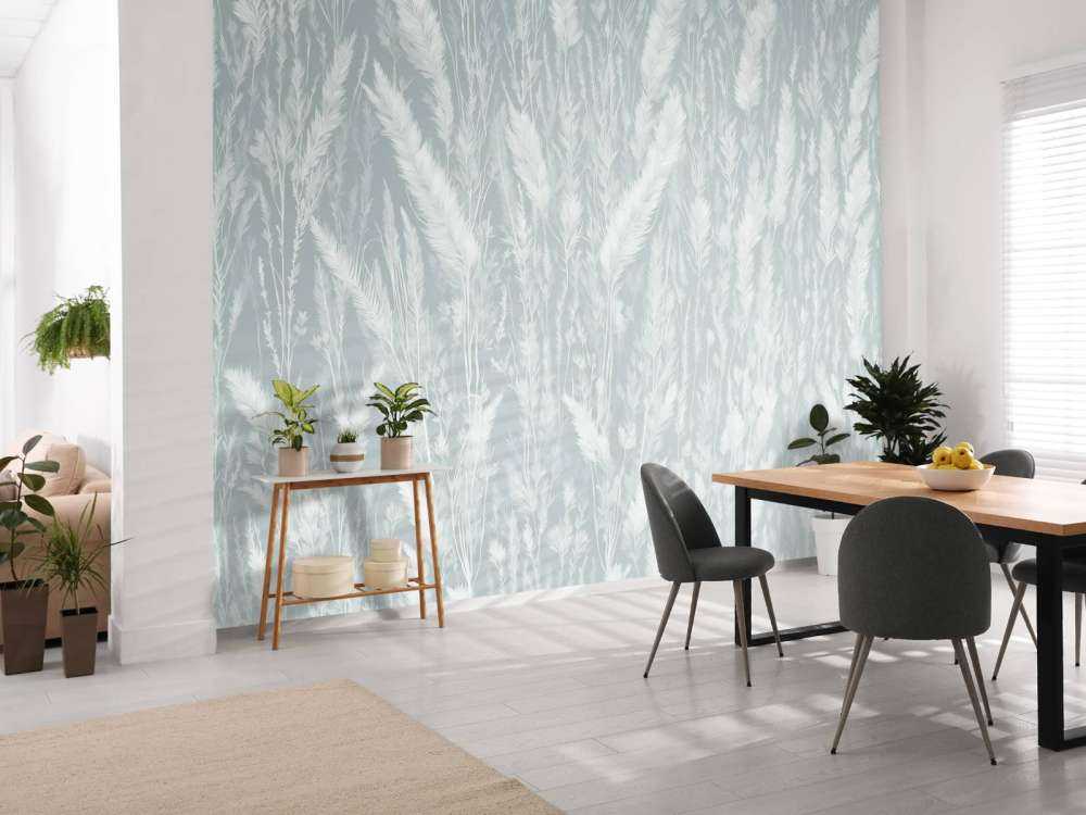 Mur de graminées - vert menthe