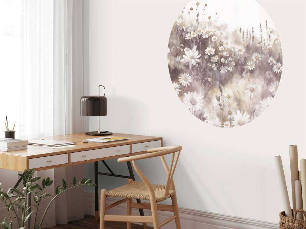 Prairie de Marguerites Silencieuses Rose