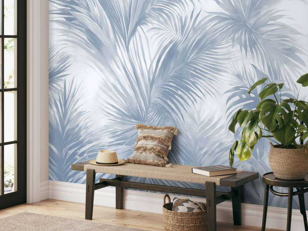 Palm Extravaganza Bleu