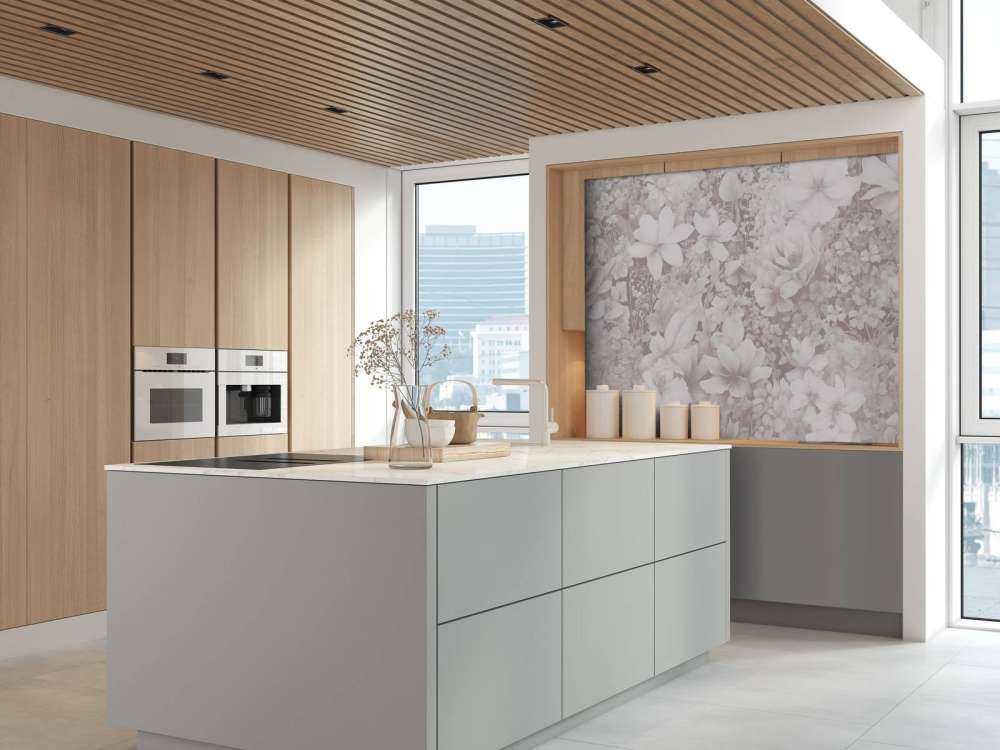 Festival des fleurs sans couture - vert doux