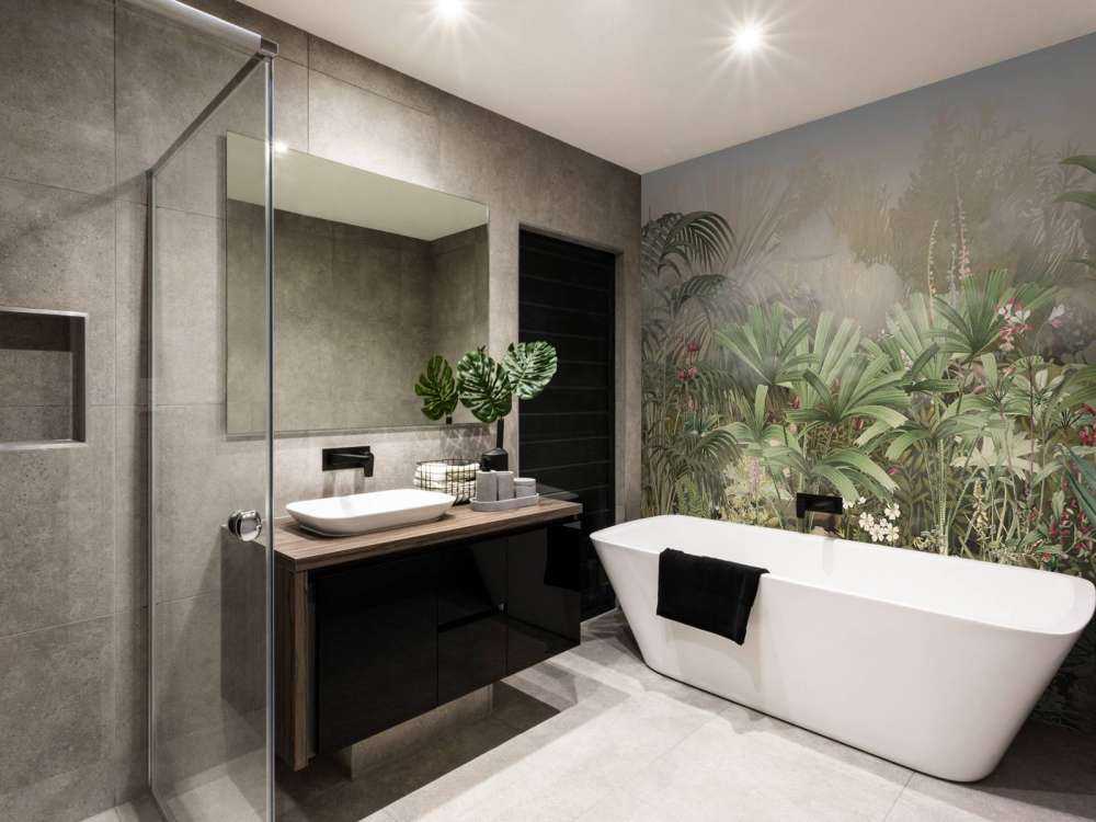 Matin dans le Jardin Tropical Vert