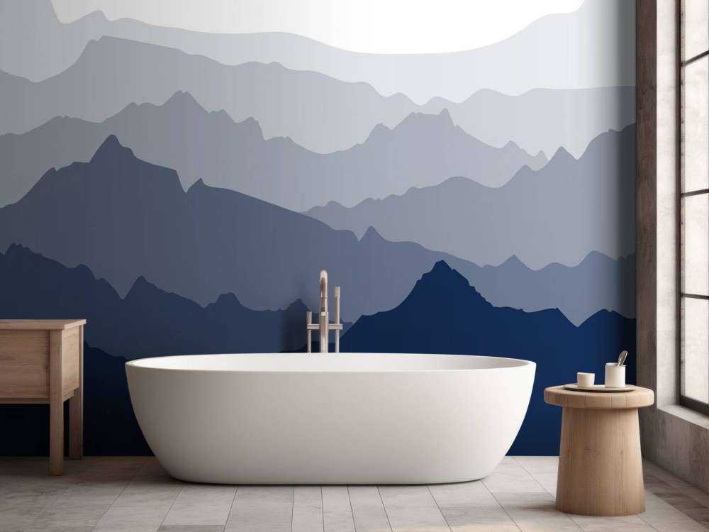 Paisibles couches de montagnes bleues