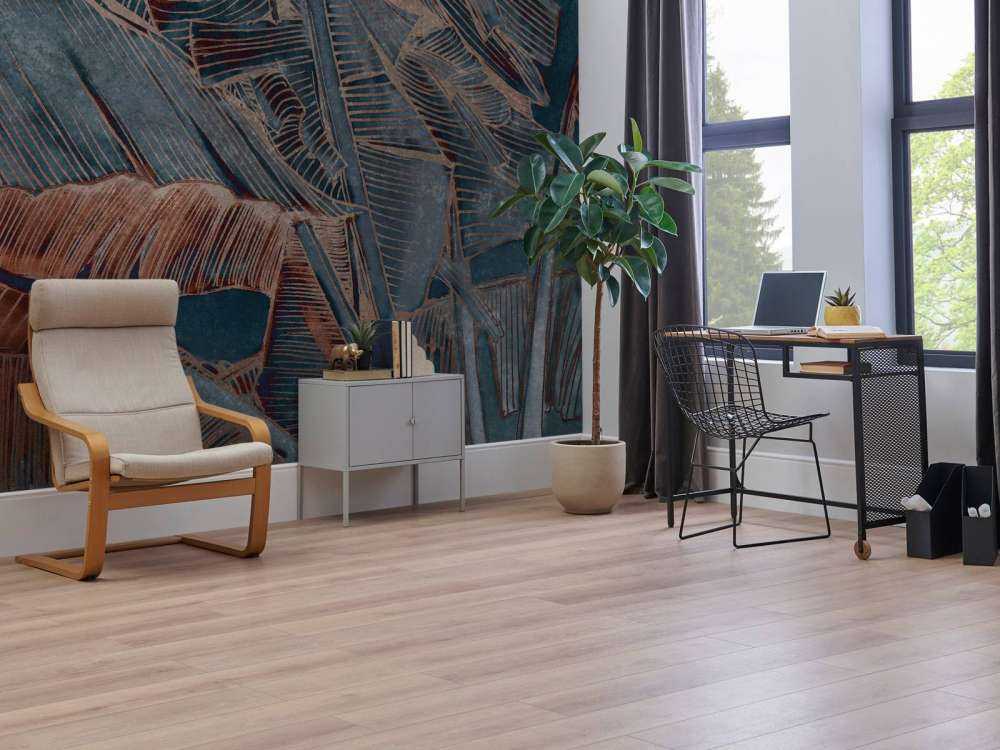 Feuille de bananier en bleu cuivre contraste