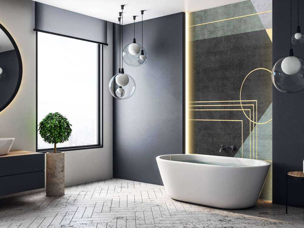 Lignes dorées en vert de mer